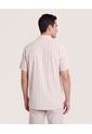 Camisa Resort De Manga Corta  Para Hombre Crema Ostu de Ostu