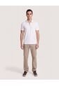 Polo Cremallera Cuello Contraste  Para Hombre Crema Ostu de Ostu