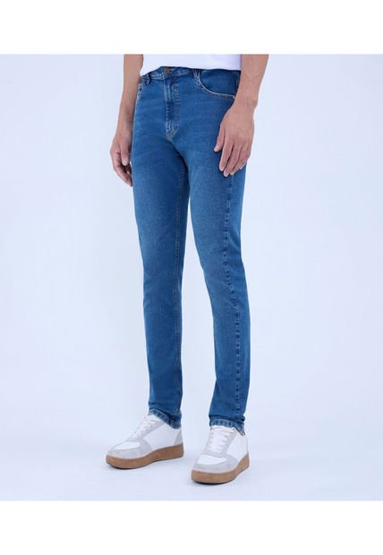 Jean Para Hombre Skinny Color Azul Medio Marca Ostu #60160345