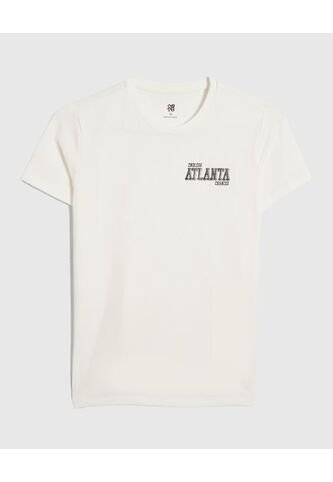 Camiseta Infantil Niño Manga Corta Cuello Redondo Color Crema Marca Ostu #80090252 Ostu