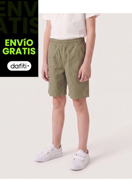 Bermuda Jogger Utility Para Niño  Infantil Niño Verde Ostu
