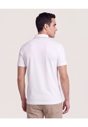 Polo Cremallera Cuello Contraste  Para Hombre Crema Ostu