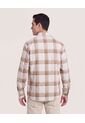 Camisa Leñadora  Para Hombre Beige Ostu de Ostu