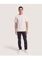 Camiseta Regular Texturizada  Para Hombre Gris Ostu de Ostu