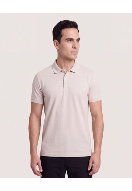 Polo Basica  Para Hombre Café Ostu