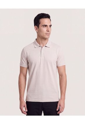 Polo Basica Para Hombre Café Ostu