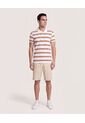 Bermuda Básica Con Bolsillos  Para Hombre Beige Ostu de Ostu