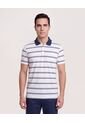 Polo Tejida A Rayas  Para Hombre Blanco Ostu de Ostu