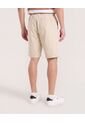 Bermuda Básica Con Bolsillos  Para Hombre Beige Ostu de Ostu