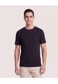 Camiseta Regular Tricot  Para Hombre Negro Ostu de Ostu