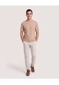 Camiseta Regular Texturizada  Para Hombre Café Ostu de Ostu
