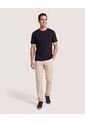 Camiseta Regular Tricot  Para Hombre Negro Ostu de Ostu