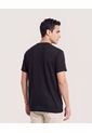 Camiseta Regular Tricot  Para Hombre Negro Ostu de Ostu