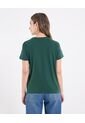Camiseta  Para Mujer Manga Corta Cuello Redondo Color Verde Marca Ostu #40092704 de Ostu