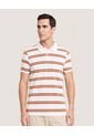 Polo Tejida A Rayas  Para Hombre Blanco Ostu de Ostu