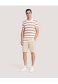 Polo Tejida A Rayas  Para Hombre Blanco Ostu de Ostu