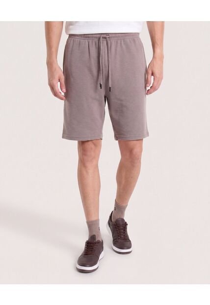 Bermuda Con Ajuste Cómodo  Para Hombre Café Ostu