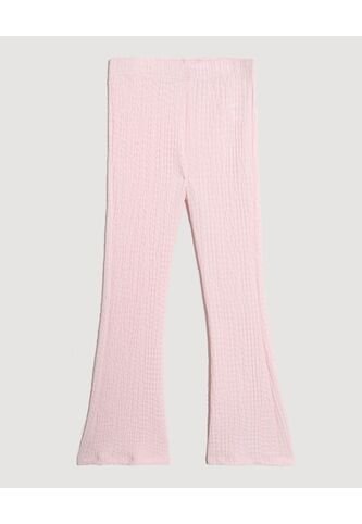 Pantalón Flare Texturizado Para Niña  Infantil Niña Rosa Ostu Ostu