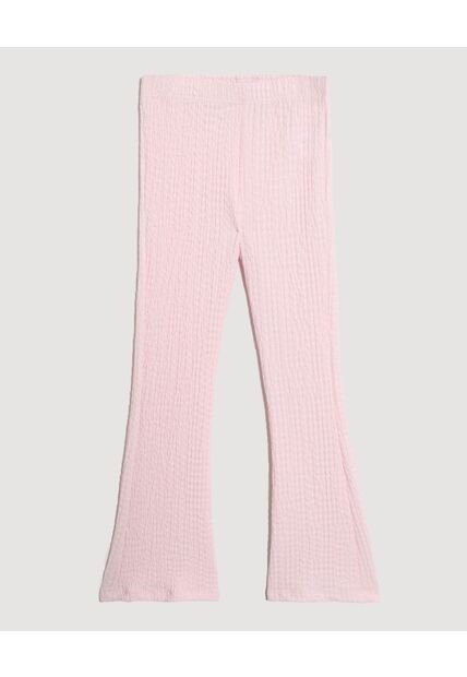 Pantalón Flare Texturizado Para Niña  Infantil Niña Rosa Ostu