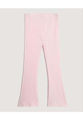 Pantalón Flare Texturizado Para Niña Infantil Niña Rosa Ostu