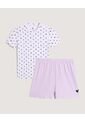 Pijama Estampado De Corazones Para Niña  Infantil Niña Blanco Ostu de Ostu