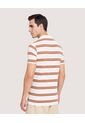 Polo Tejida A Rayas  Para Hombre Blanco Ostu de Ostu