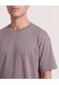 Camiseta Relaxed Básica Unicolor  Para Hombre Café Ostu de Ostu