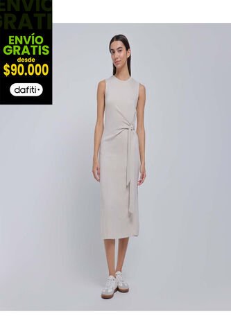 Vestido Para Mujer Manga Sisa Color Café  Marca Ostu #40170265 Ostu