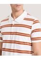 Polo Tejida A Rayas  Para Hombre Blanco Ostu de Ostu