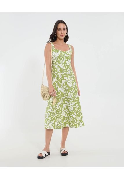 Vestido Para Mujer M/Sisa Medio Color Verde Marca Ostu #40170321