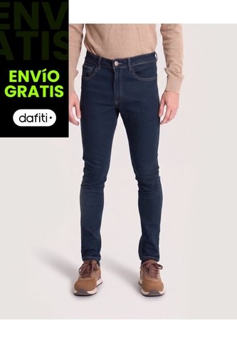 Jean Skinny Dirty Denim  Para Hombre Azul Ostu Ostu