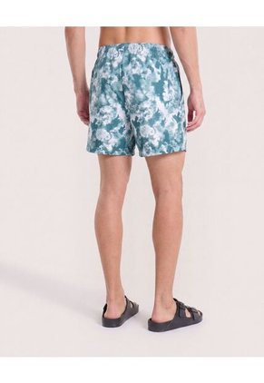Pantaloneta De Baño Estampada  Para Hombre Crudo Ostu