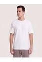 Camiseta Regular Preteñida Klang  Para Hombre Crema Ostu de Ostu