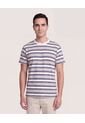 Camiseta Rayas Regular  Para Hombre Avena Ostu de Ostu