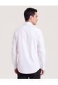 Camisa Lisa Manga Larga Clásica  Para Hombre Blanco Ostu de Ostu