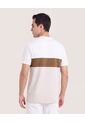 Camiseta Henley Con Corte Frontal  Para Hombre Crema Ostu de Ostu
