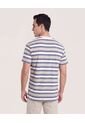 Camiseta Rayas Regular  Para Hombre Avena Ostu de Ostu