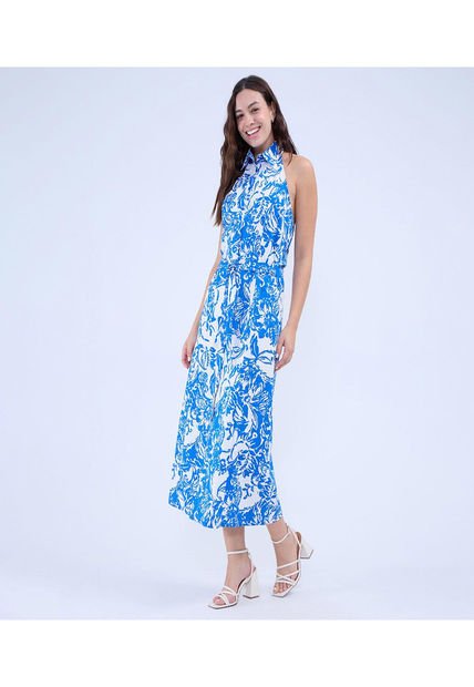 Vestido Para Mujer Manga Sisa Color Azul Rey Marca Ostu #40170295