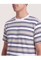 Camiseta Rayas Regular  Para Hombre Avena Ostu de Ostu