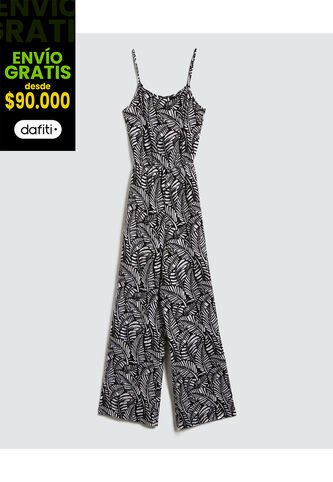 Enterizo Para Mujer Manga Sisa Color Negro Marca Ostu #40320100 Ostu