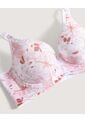 Brasier Floral Copa Completa  Para Mujer Rosa Ostu de Ostu