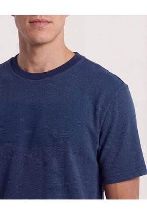 Camiseta  Para Hombre Manga Corta Cuello Redondo Color Azul Marca Ostu #60091956