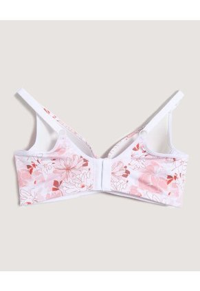 Brasier Floral Copa Completa  Para Mujer Rosa Ostu
