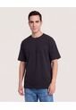 Camiseta Relaxed Básica  Para Hombre Negro Ostu de Ostu