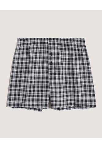 Bóxer Amplio Cuadros Clásicos  Para Hombre Negro Ostu Ostu