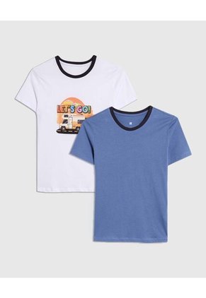 Camiseta Para Niño Manga Corta Color Pack X Marca Ostu #80090222