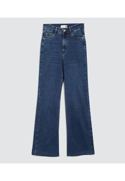 Jean Para Mujer Crop Flare Color Azul Medio Marca Ostu #40160465