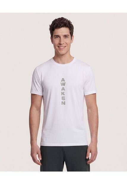 Camiseta  Para Hombre Manga Corta Cuello Redondo Color Blanco Marca Ostu #60091877
