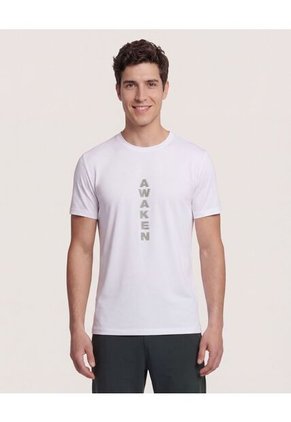 Camiseta Para Hombre Manga Corta Cuello Redondo Color Blanco Marca Ostu #60091877