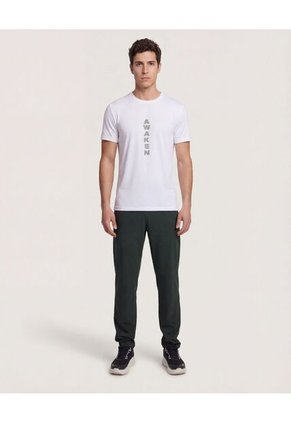Camiseta Para Hombre Manga Corta Cuello Redondo Color Blanco Marca Ostu #60091877